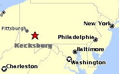 Kecksburg Crash Site Map