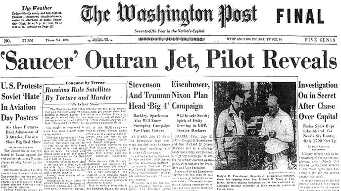 Washington Post July 28 1952 Headline